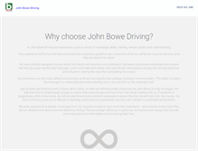 Tablet Screenshot of johnbowedriving.com